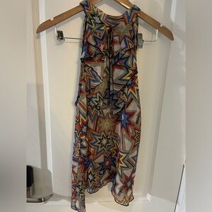 Vibrant Starburst Pattern Blouse